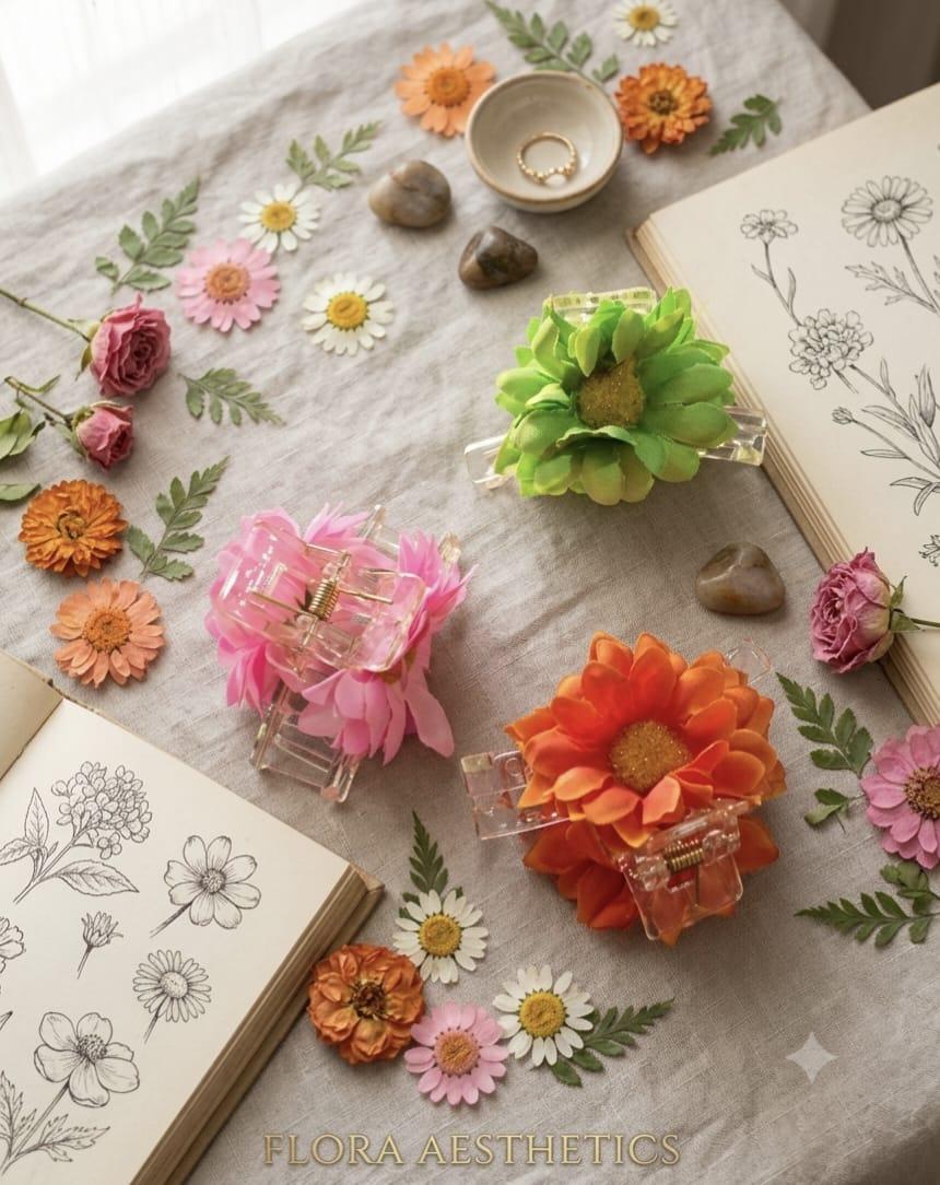 Bloom Garden Floral Claw Clip Set by KKUMANISHKA