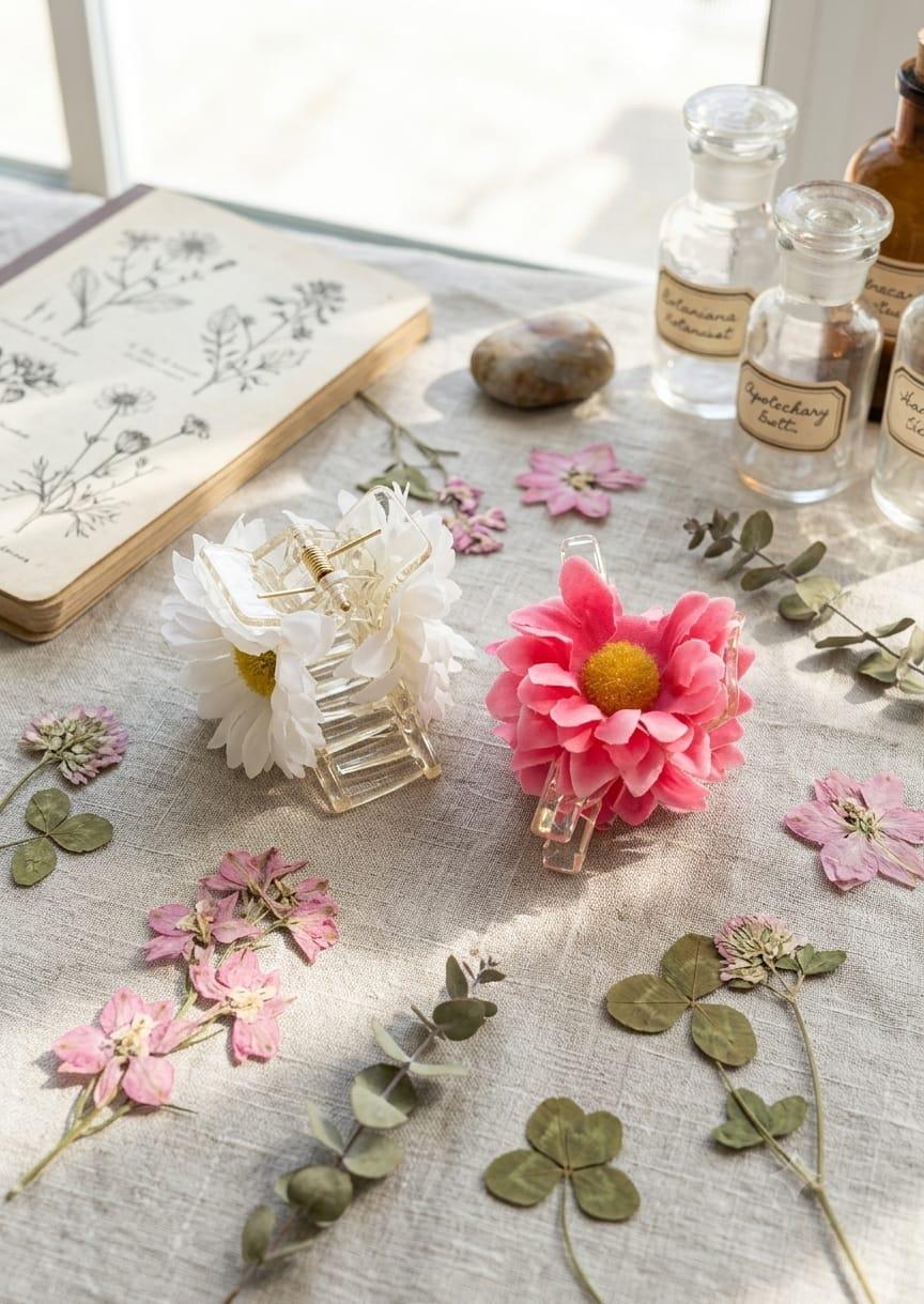 Blush Bloom Claw Clip Set by KKUMANISHKA